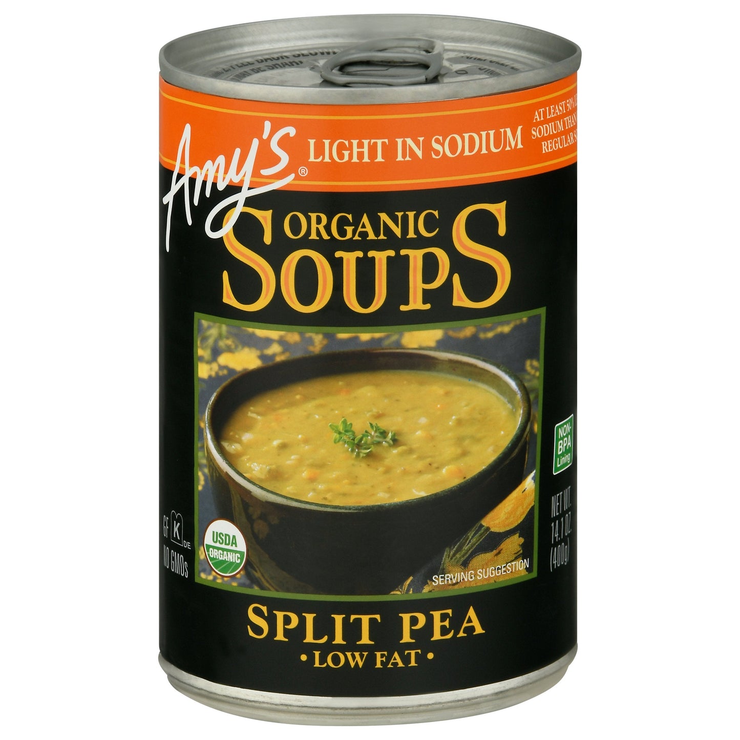 Amy's Organic Light In Sodium Low Fat Split Bisque - 14.1 OZ 12 Pack