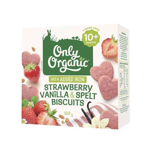 10 Months+ Strawberry Vanilla & Spelt Biscuits
