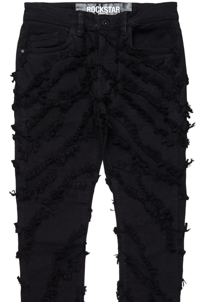 Balta Black Diagonal Patch Skinny Fit Jean