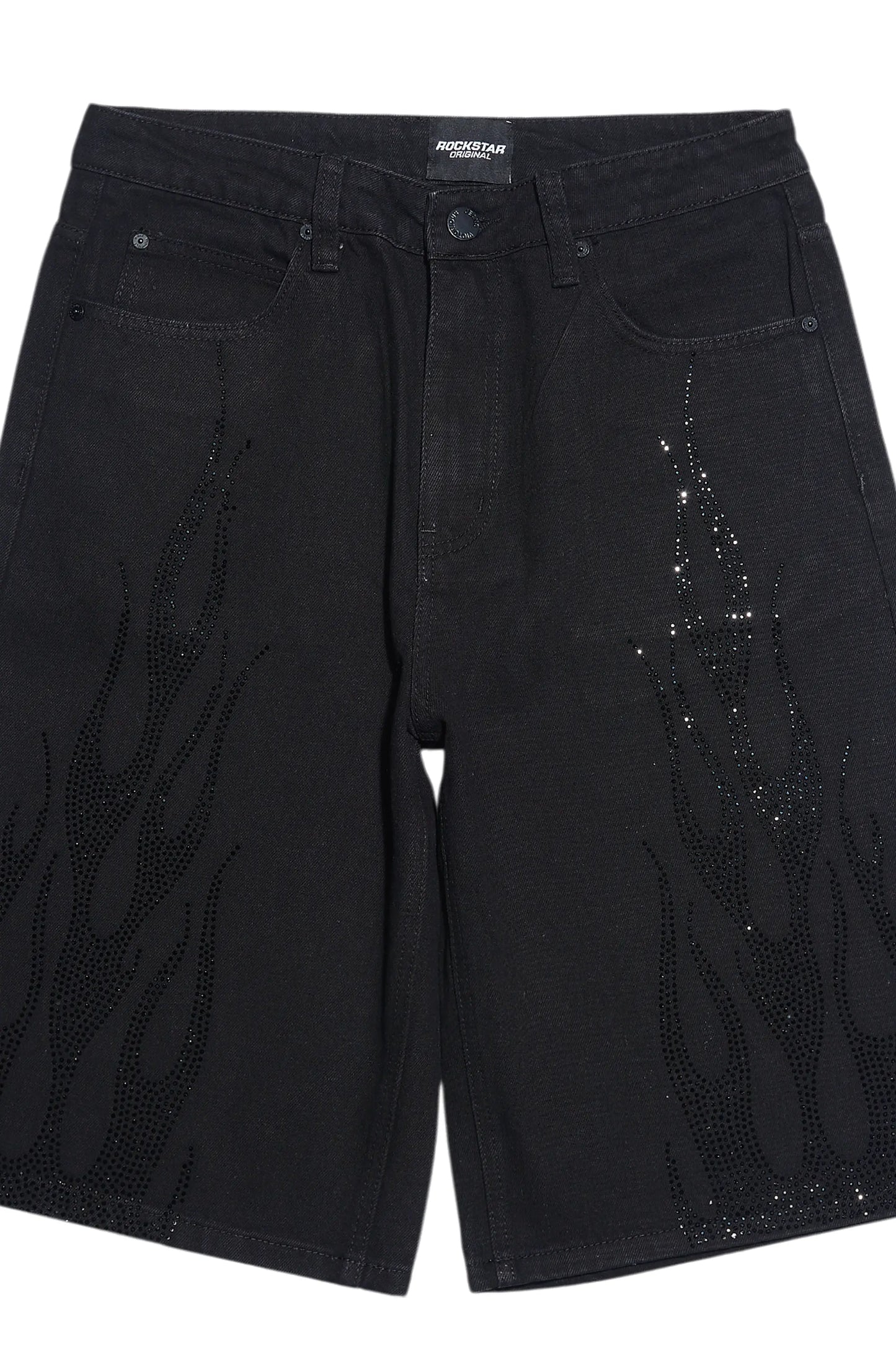 Amasa Black Rhinestone Jort
