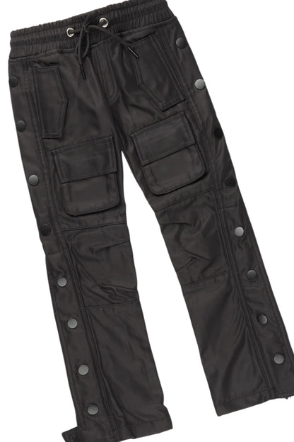 Boys Agron Grey/Black T-Shirt/Nylon Pant Set