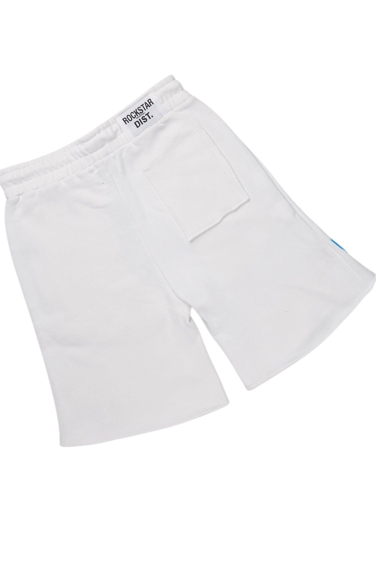 Beno White/Pink T-Shirt/Raw Edge Short Set