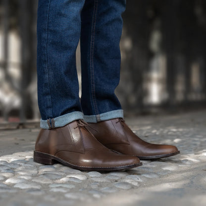 Corry Chukka Brown Leather Boots