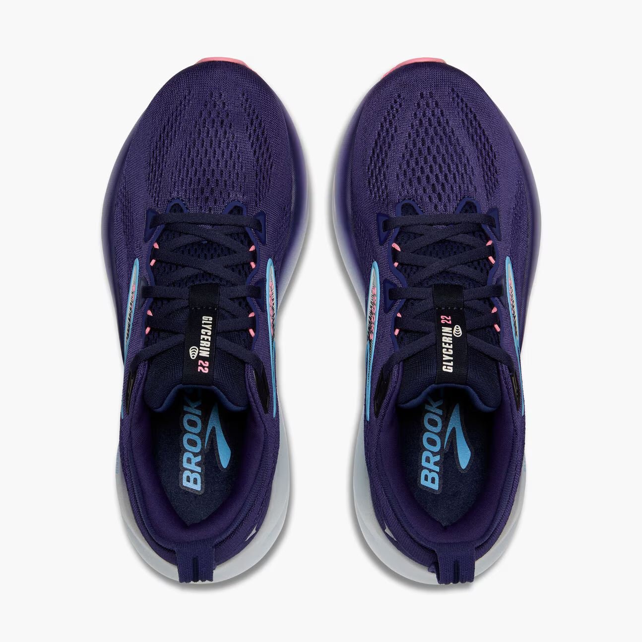 Brooks Womens Glycerin 22- Blue Ribbon/Peacoat/Dianthus (1204341B429