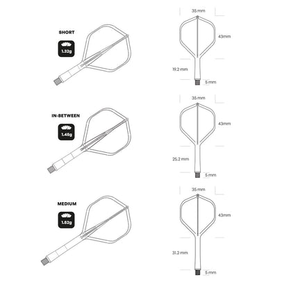 SHOT - FLIGHT DECK - ONE PIECE Dart and Flight System - WHITE