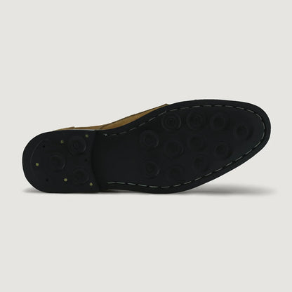 Attorney Derby Brown Suede Leather Shoes - StudGuard