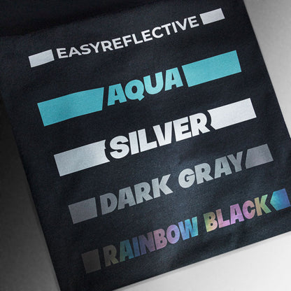 12" Rainbow Black Siser EasyReflective Heat Transfer Vinyl (HTV)
