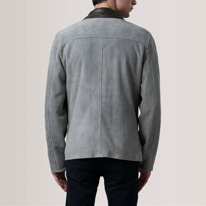 Henrik Grey Suede Cafe Racer