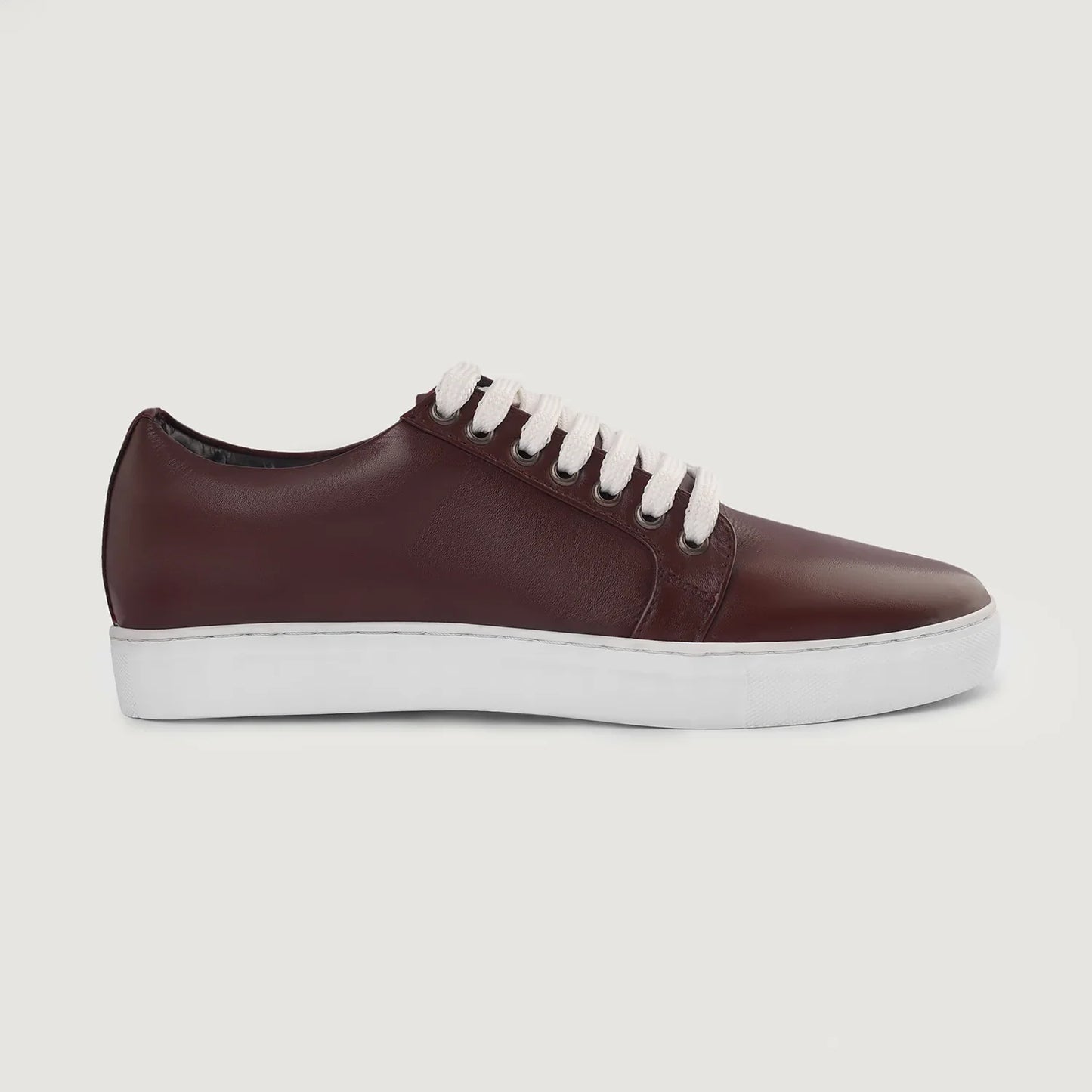 Murphy Low Top Maroon Leather Sneakers