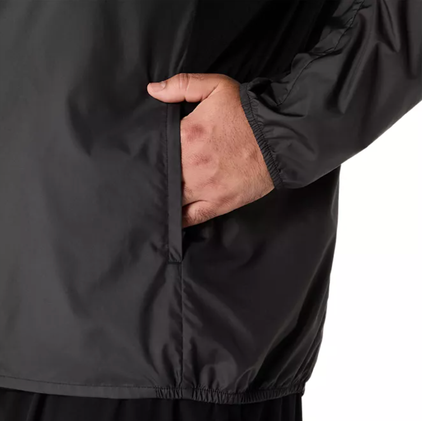 2026 Rose Bowl 5K *FINISHER* - ASICS Men's Silver Jacket Black (2011D235) (RB26-27)