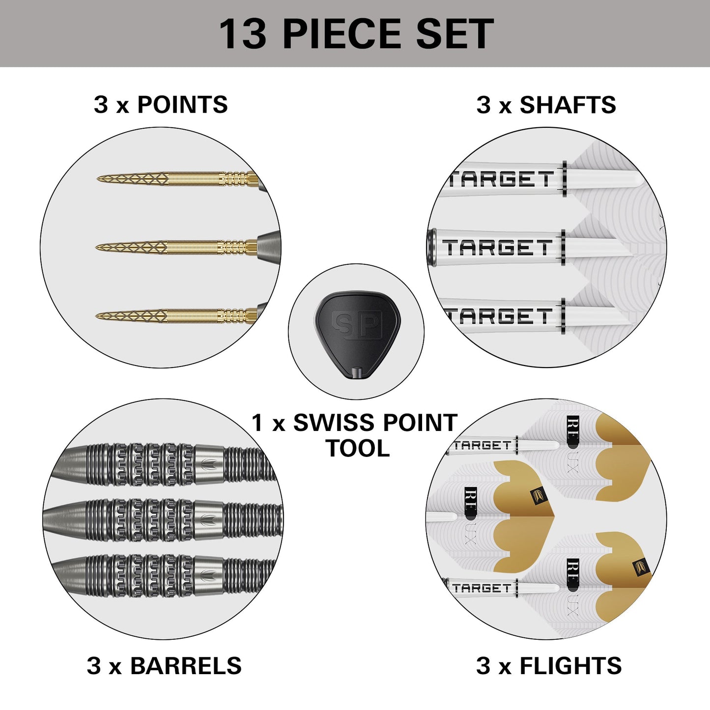 TARGET - 22g - Redux SP 03 - Steel Tip Swiss Point - 90% Tungsten Darts