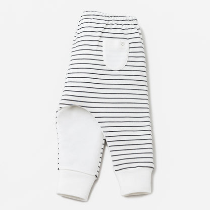 Everyday Joggers - Grey Stripe & White