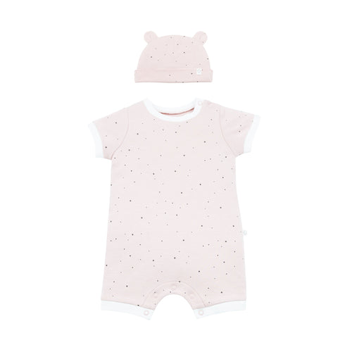 Baby Bear Hat & Summer Sleepsuit Set
